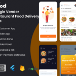 Single Vendor Restaurant Flutter User App, Rider App & Admin Panel